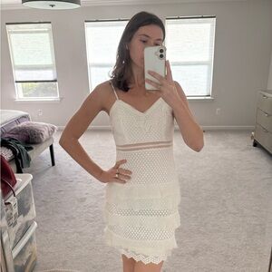 Ina White Lace Mini Dress